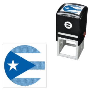 Carimbo Auto Entintado bandeira de Porto Rico