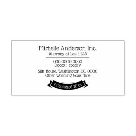 Carimbo Auto Entintado Banner de endereço do nome comercial da DIY profis