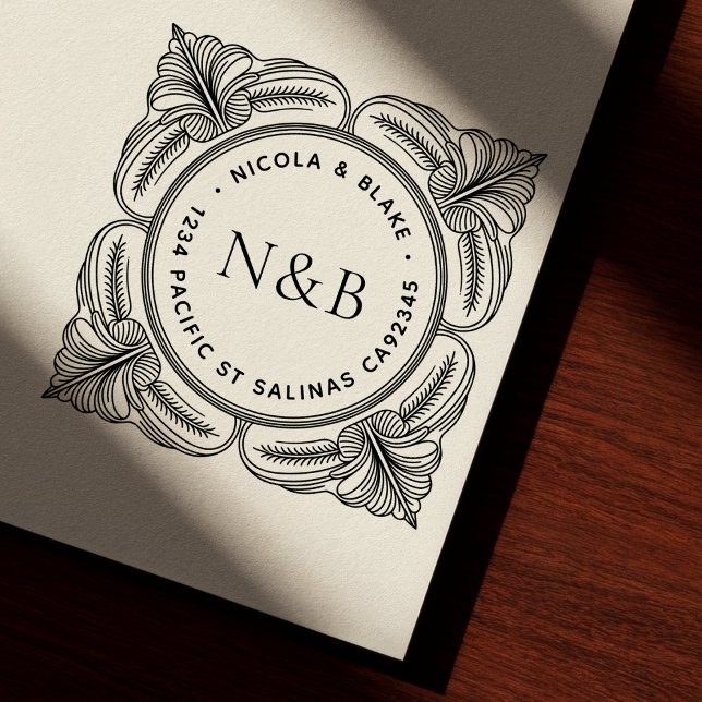 Carimbo Auto Entintado Baroque Return Address Self-Inking Stamp (Criador carregado)