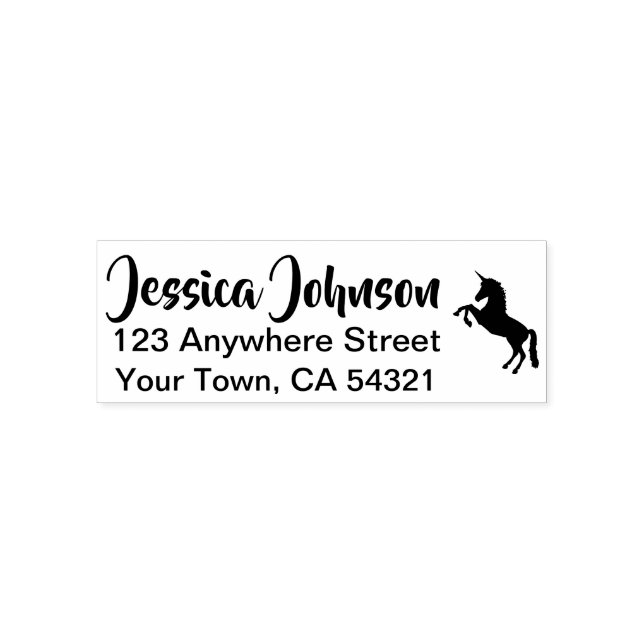 Carimbo Auto Entintado Belo nome personalizado Endereço de devolução Unic (Design)