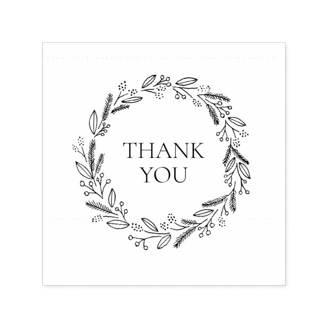 Carimbo Auto Entintado Berry Wreath Classic Self Inking Stamp (Design)