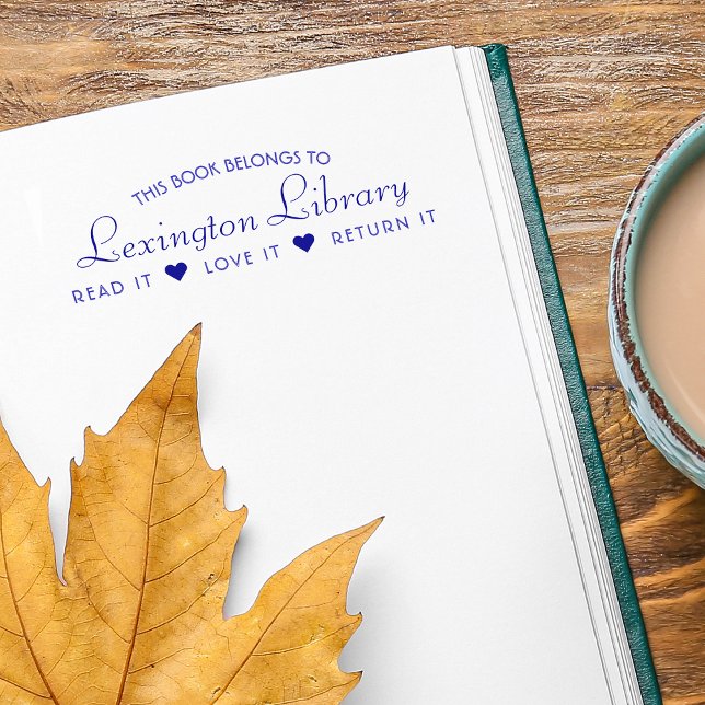 Carimbo Auto Entintado Biblioteca da Cidade Lê Adorava (Town Library Read It Love It Return It Self-inking Stamp)