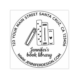 Carimbo Auto Entintado Biblioteca de Linhas do Livro de Endereços