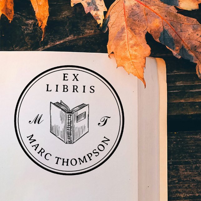 Carimbo Auto Entintado Biblioteca Personalizada do Monograma Clássico do  (Criador carregado)