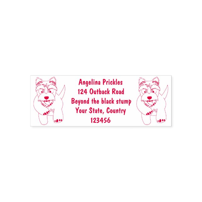 Carimbo Auto Entintado Bicho branco-branco da rodovia oeste terrivel (Design)