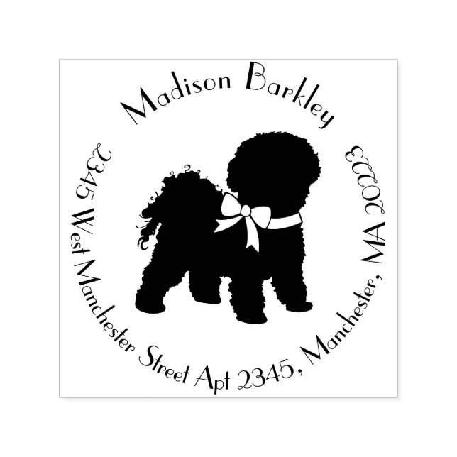 Carimbo Auto Entintado Bichon Frise Dog Puppy (Design)