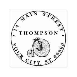 Carimbo Auto Entintado Bicicleta de Viagem Velocipede Penny Farthing