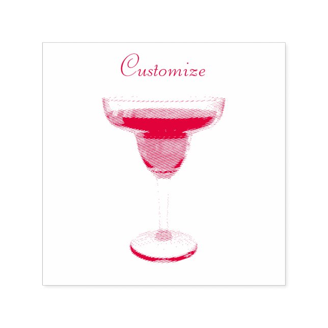 Carimbo Auto Entintado Big Red Margarita Cocktail Beber Thunder_Cove (Design)