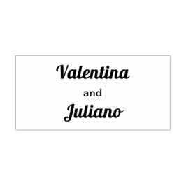 Carimbo Auto Entintado Black and White Typography Wedding Stamp