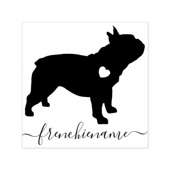 Carimbo Auto Entintado Black Elegant French Buldogue (Design)