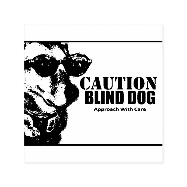 Carimbo Auto Entintado Blind Dog Self Inking Rubber Stamp (Design)