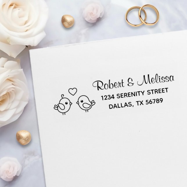 Carimbo Auto Entintado Boca-branca - Aves-Casal (Criador carregado)