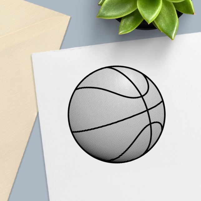 Carimbo Auto Entintado Bola de Basquete (Criador carregado)