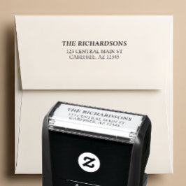 Carimbo Auto Entintado Bold Family Name Return Address