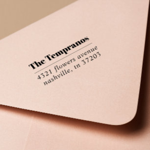 Carimbo Auto Entintado Bold Modern Elegant apelido da família serif casam