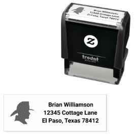 Carimbo Auto Entintado Bombeiro com capacete ativado