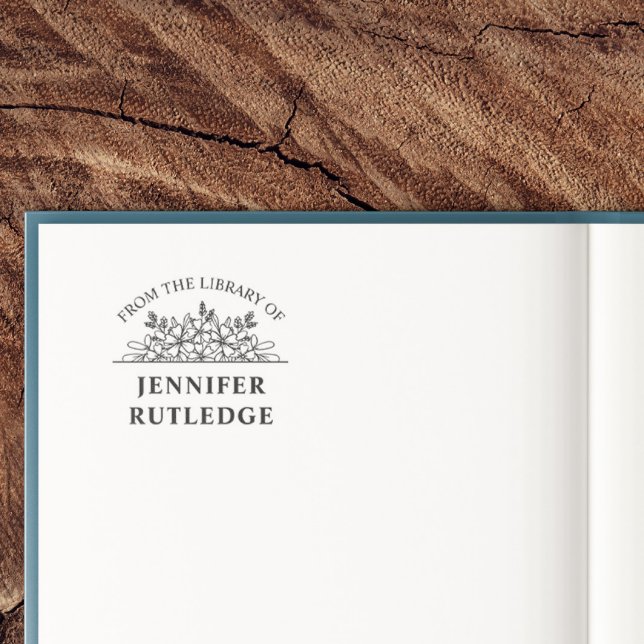 Carimbo Auto Entintado Bonito Arte Floral Curva Folha de Texto (Criador carregado)