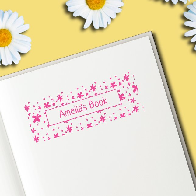 Carimbo Auto Entintado Bonito Botão Pequeno Este Livro pertence ao Self-i (Criador carregado)