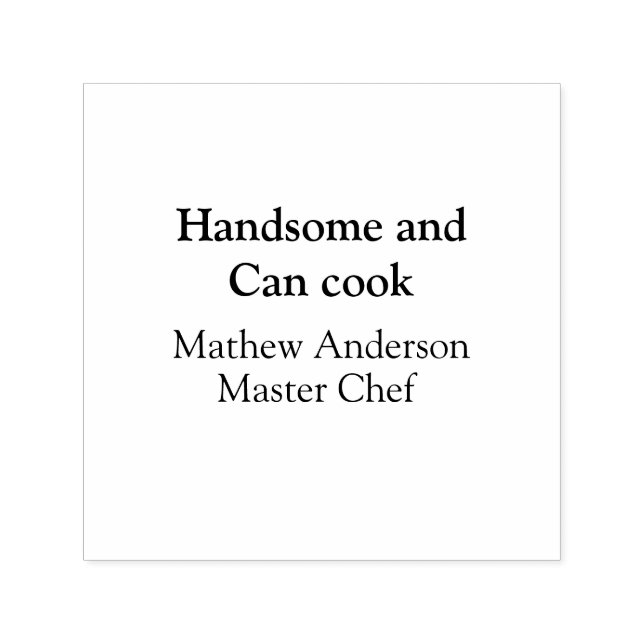 Carimbo Auto Entintado Bonito e pode cozinhar adicionar nome master chef  (Design)