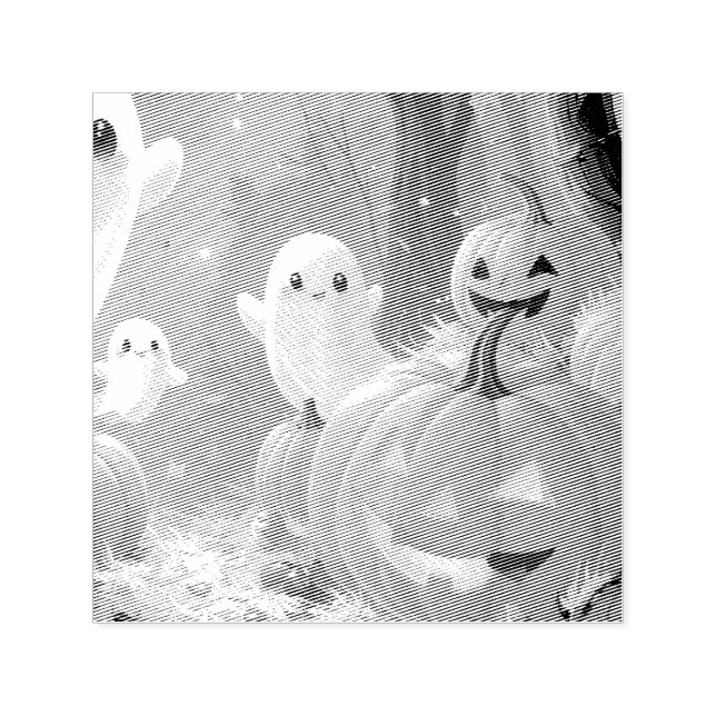 Carimbo Auto Entintado Boo de Halloween Roxo (Design)