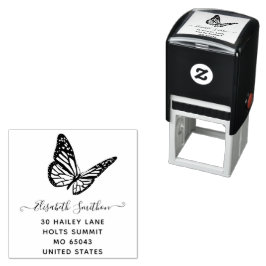 Carimbo Auto Entintado Borboleta elegante Animal Stationer
