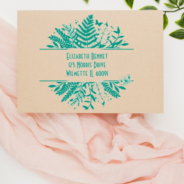 Carimbo Auto Entintado Borboletas verdes (Criador carregado)