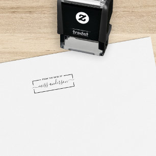 Carimbo Auto Entintado Bordado Do Nome Do Script Do Professor