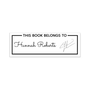 Carimbo Auto Entintado Bordado Este Livro Pertence Ao Nome Do Script De T