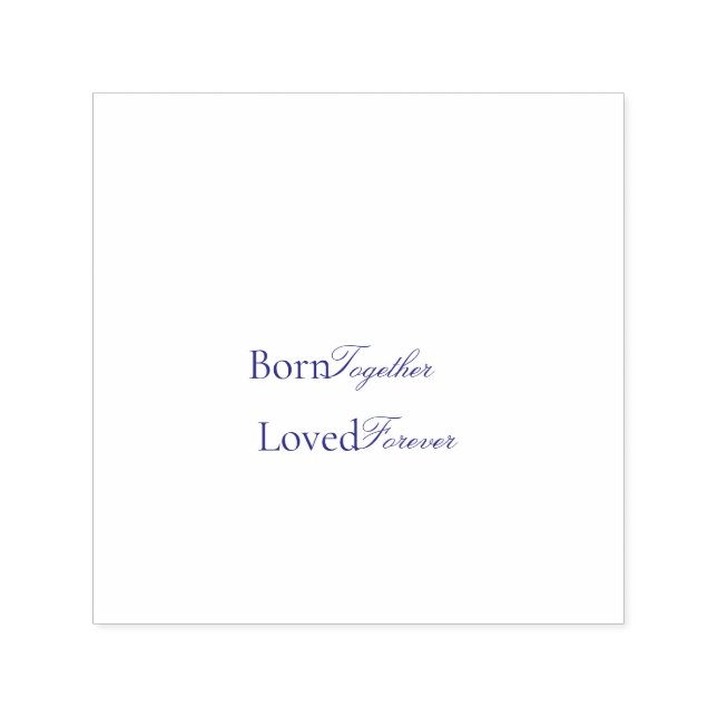 Carimbo Auto Entintado Born Together Twin Love Baby Shower (Design)