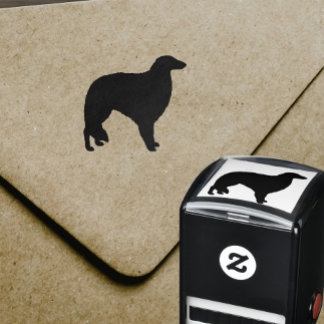 Carimbo Auto Entintado Borzoi Dog Breed Silhouette