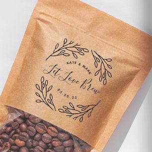 Carimbo Auto Entintado Botânicos elegantes deixaram o favor do casamento