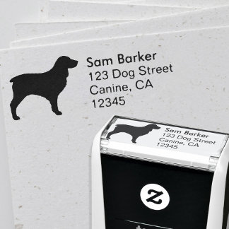 Carimbo Auto Entintado Boykin Spaniel Dog Breed Silhouette Endereço de De