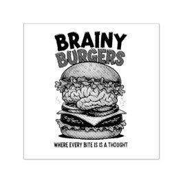 Carimbo Auto Entintado Brainy Burgers Self Inking Rubber Stamp