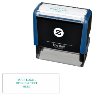 Carimbo Auto Entintado Branco Personalizado – Seu Logotipo e Texto Aqui