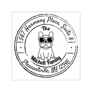 Carimbo Auto Entintado Buldogue Francês