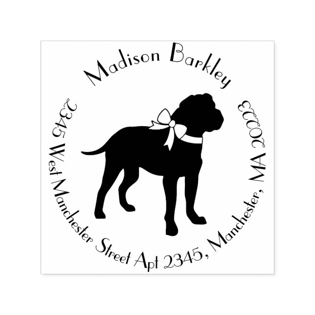 Carimbo Auto Entintado Bull Mastiff Dog Puppy Bullmastiff (Design)