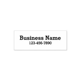 Carimbo Auto Entintado Business Name and Phone Number Bold Text Template