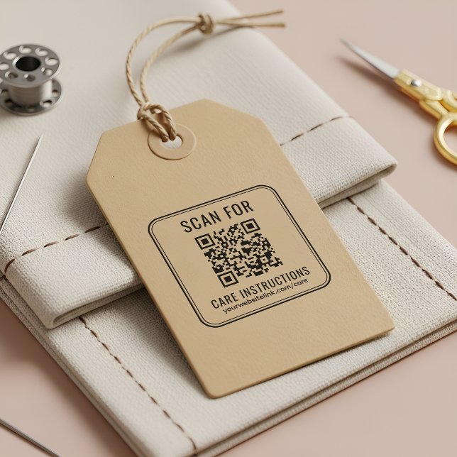 Carimbo Auto Entintado Business QR Code Care Instructions Website (Criador carregado)