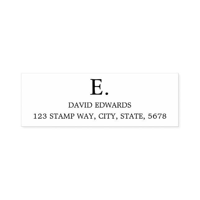 Carimbo Auto Entintado Business Return Address Professional Modern (Design)