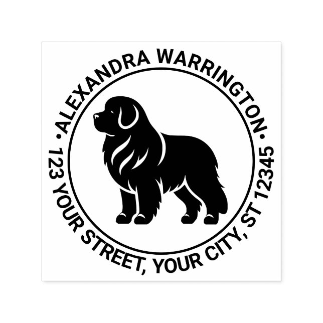 Carimbo Auto Entintado Cachorro em Terra Nova Nome de Sil Permanente Ende (Design)