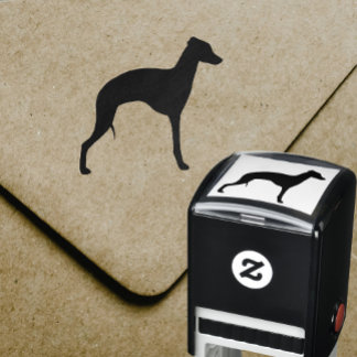 Carimbo Auto Entintado Cachorro Italiano Raça Silhouette Iggy