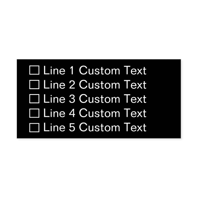 Carimbo Auto Entintado Caixa de seleção Tradicional Personalizada de Linh (Design)