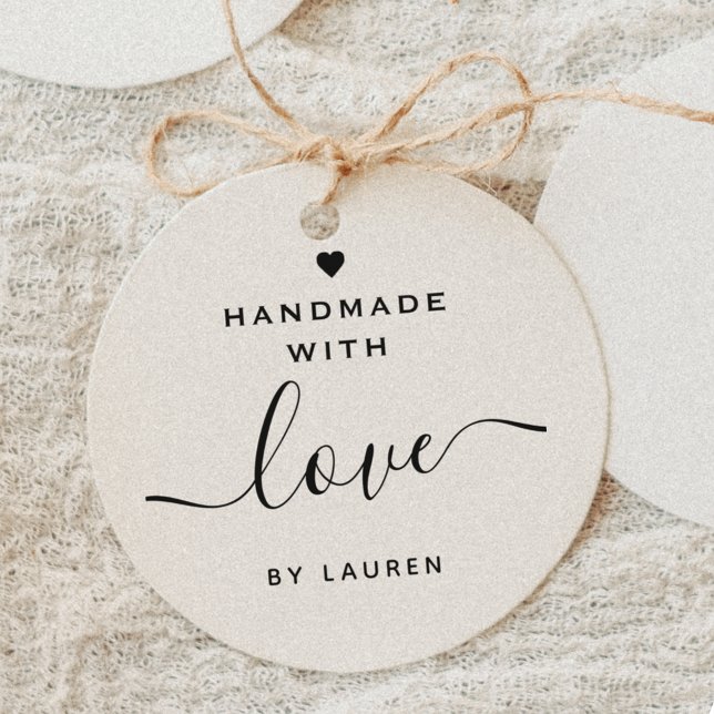 Carimbo Auto Entintado Caligrafia moderna feita à mão com amor por (Criador carregado)