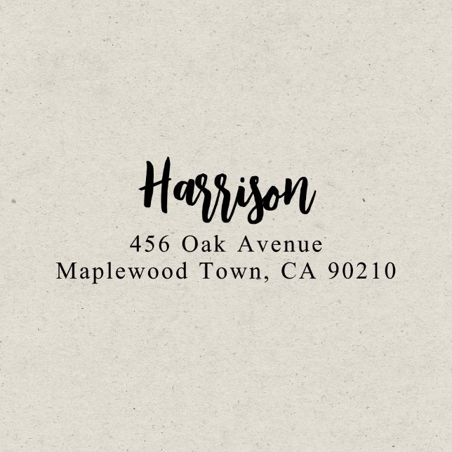 Carimbo Auto Entintado Caligrafia simples de script de pincel de rico (Criador carregado)