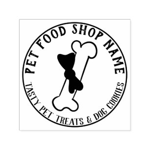 Carimbo Auto Entintado Cão Gato de Pet Compra de Panificação Comidas Ósse