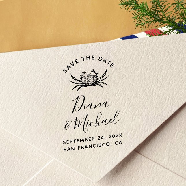 Carimbo Auto Entintado Caranguejo Náutico SALVAR A CALIBRE DE DATA (Criador carregado)