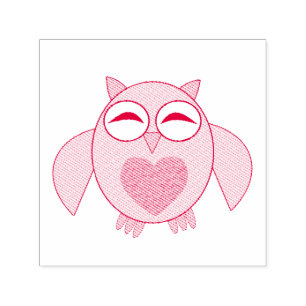 Carimbo Auto Entintado Cardíaca de Pink Love Heart Inking Stamp