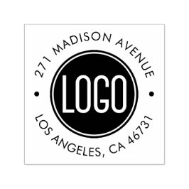 Carimbo Auto Entintado Carregue seu logotipo e endereço da empresa