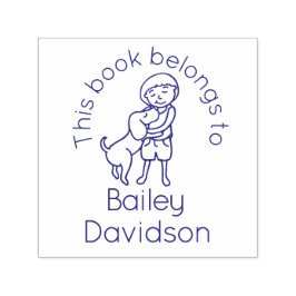 Carimbo Auto Entintado Carroçaria bonitinha com nome de cão, biblioteca d