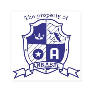 Carimbo Auto Entintado Carta A nome personalizado biblioteca de crianças